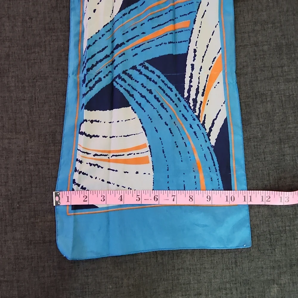 VINTAGE 50's 60's bohemian scarf groovy union made geometric pattern head wrap